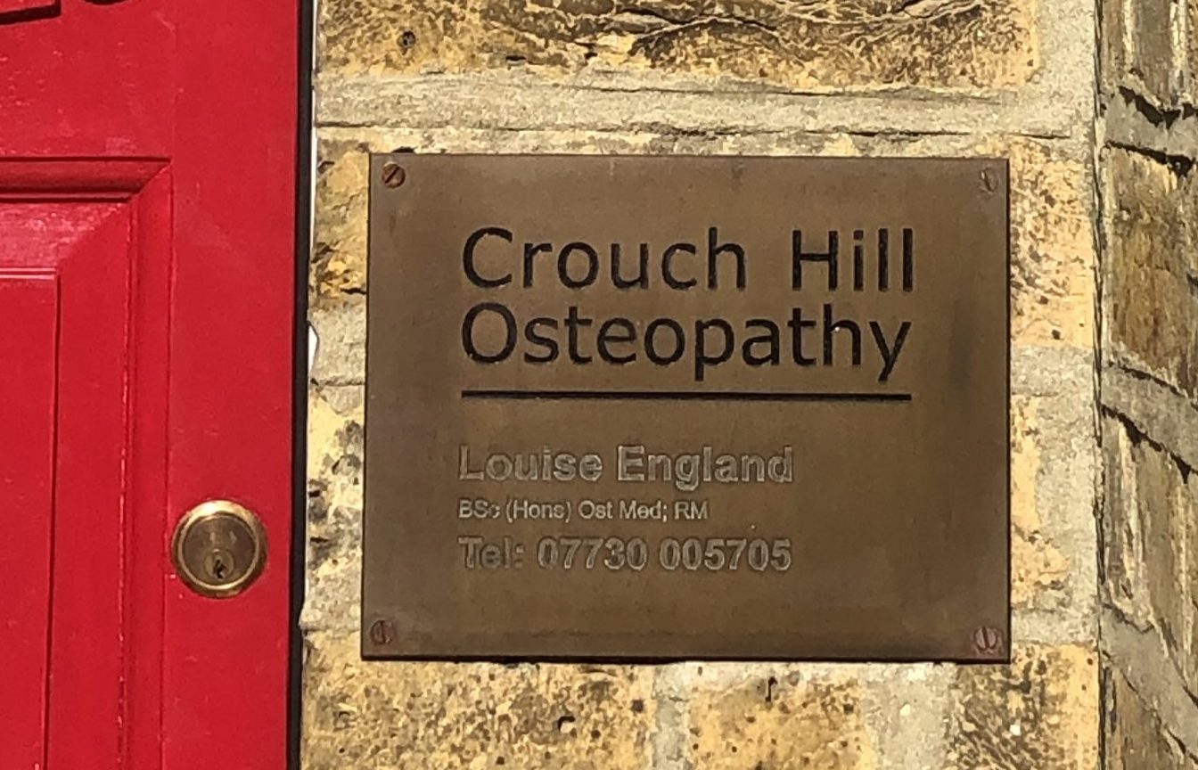 Crouch Hill Osteopathy plaque